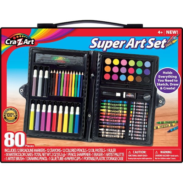 Cra-Z-Art Art Set, 80 Pieces Per Set, 3PK 110076 | Zoro